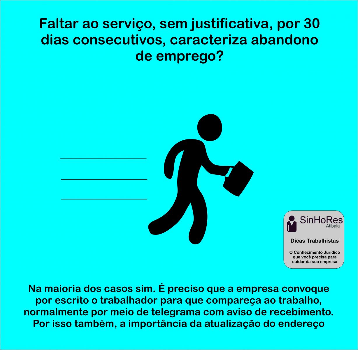 Dica Faltar No Trabalho Sem Justificativa Por Dias Abandono De